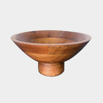 BRAY FOOTED WOOD BOWL